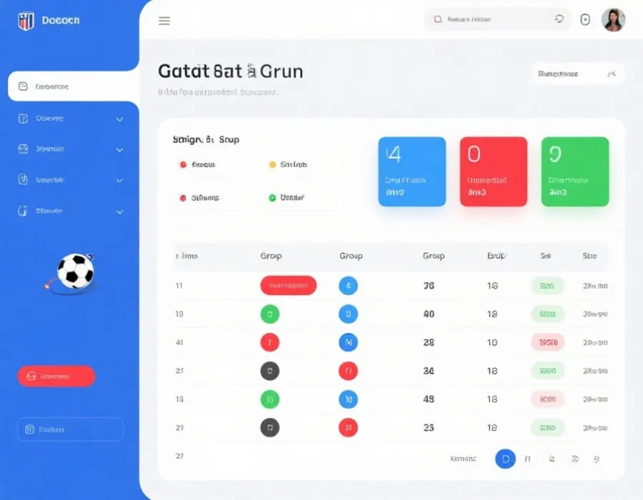 世界杯小组赛积分榜可视化示意图